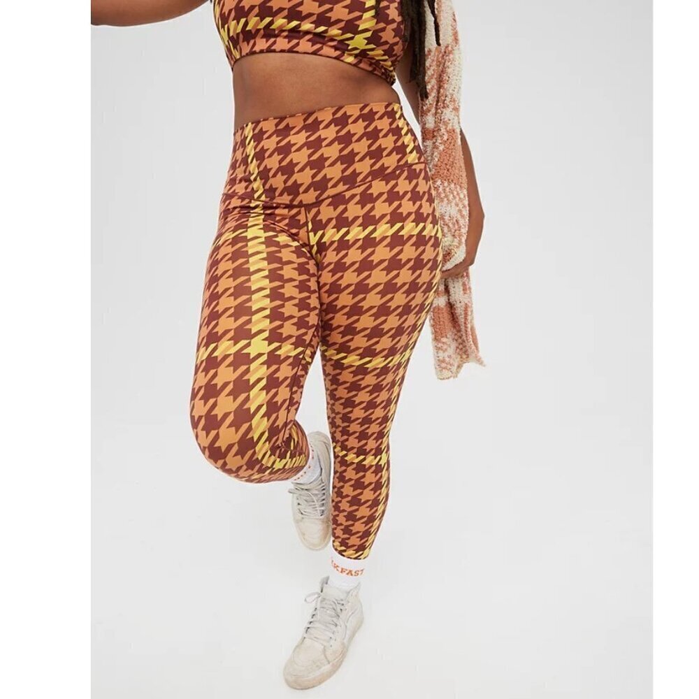 NWT AERIE Offline Real Me Houndstooth High Rise 7/8 Legging XS